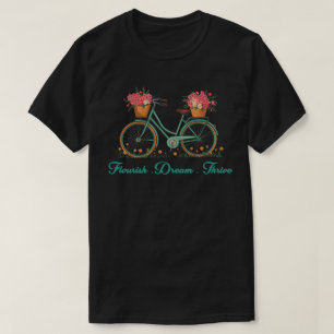 繁栄 夢 栄える 花の自転車 8647 トランプ Tシャツ