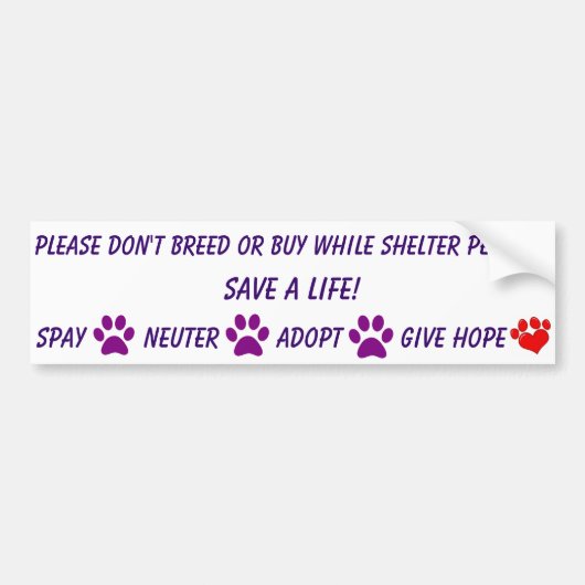 繁殖させませんでしたり、または買わないで下さい バンパーステッカー (正面)