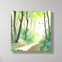 繁茂する緑の森 | 自然水色