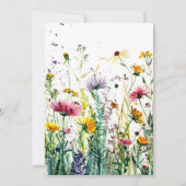 繊細お洒落な野花40歳の誕生日 招待状 (裏面)