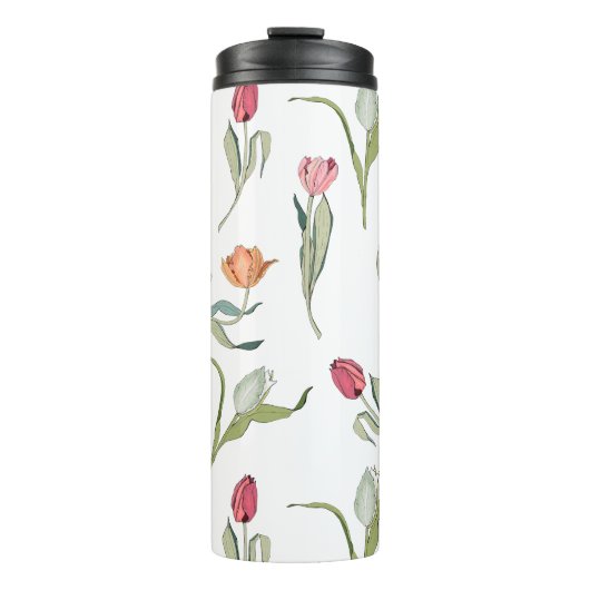 繊細でかわいい花チューリップ タンブラー (正面)