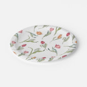 繊細でかわいい花チューリップ ペーパープレート (アングル)