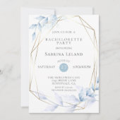 繊細でほこりっぽい青淡い色の薄紫の葉 招待状 (正面)