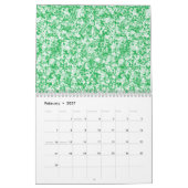 繊細でアーチ状の葉を持つ、緑豊かなシダ カレンダー (2月 2027)