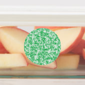 繊細でアーチ状の葉を持つ、緑豊かなシダ ラベル (貼付)