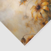 繊細でエレガントなブラックアイードスーザンの花のデコパージュ 薄葉紙 (詳細)