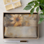 繊細でエレガントなブラックアイードスーザンの花のデコパージュ 薄葉紙 (ギフト)