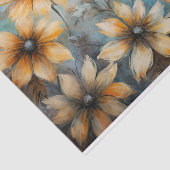 繊細でエレガントなブラックアイ・スーザンの花のデコパージュ 薄葉紙 (詳細)