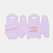 繊細でカラフルなカリグラフィーの感謝の気持ちを込めたギフトボックス フェイバーボックス (折り畳みなし)