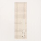 繊細でクリーミーな茶色のパタ市松模様にン ヨガマット (正面)