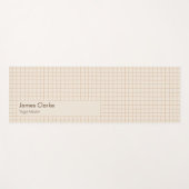 繊細でクリーミーな茶色のパタ市松模様にン ヨガマット (正面(横))