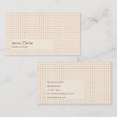 繊細でクリーミーな茶色のパタ市松模様にン 名刺 (正面/裏面)