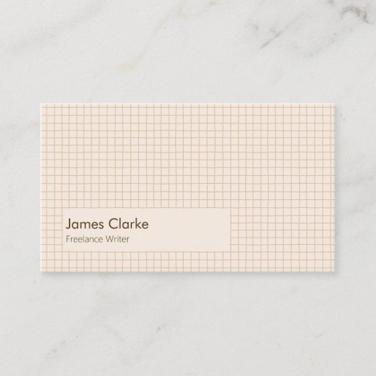 繊細でクリーミーな茶色のパタ市松模様にン 名刺 (正面)