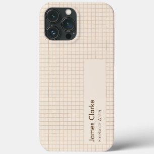 繊細でクリーミーな茶色のパタ市松模様にン iPhone 13 PRO MAXケース