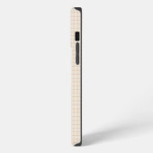 繊細でクリーミーな茶色のパタ市松模様にン iPhoneケース (左側面)