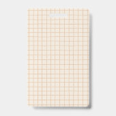 繊細でクリーミーな茶色市松模様にのパターン（ロゴ付き） バッジ (裏面)