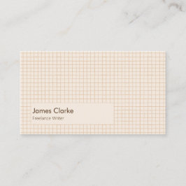 繊細でクリーミーな茶色市松模様にのパターン(ロゴ付き) 名刺