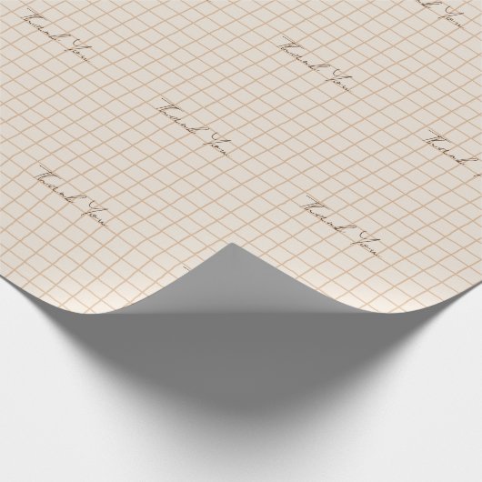 繊細でクリーミーな茶色市松模様に ラッピングペーパー (角)