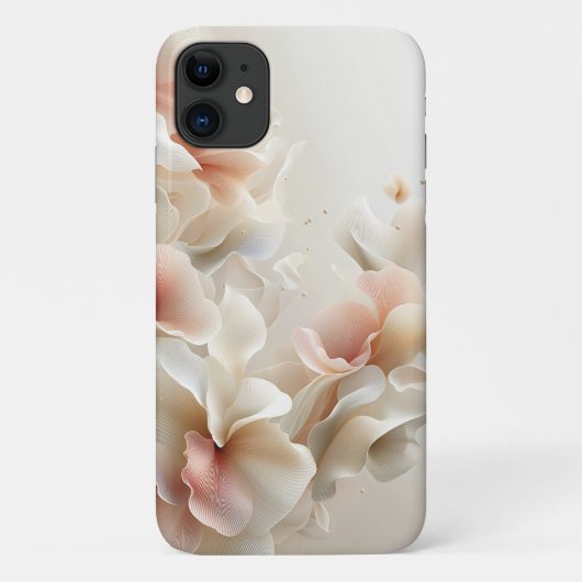 繊細でシルキーな花の抽象画 - エレガントでソフトなピース Case-Mate iPhoneケース (裏面)
