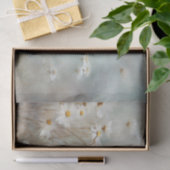 繊細でソフトなエレガントデイジー花模様の分離 薄葉紙 (ギフト)