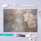 繊細でソフトな美しいエレガントな花のデコパージュ 薄葉紙 (クラフト)