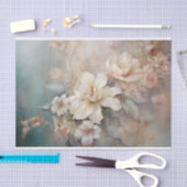 繊細でソフトな美しいエレガントな花のデコパージュ 薄葉紙 (クラフト)