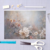 繊細でソフトな美しいエレガントな花のモチーフのデコパージュ 薄葉紙 (クラフト)