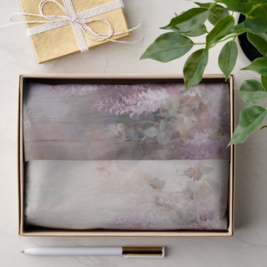 繊細でソフトな美しいエレガントな花のモチーフのデコパージュ 薄葉紙 (ギフト)