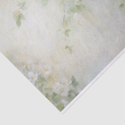 繊細でソフトな美しいエレガントな花のモチーフのデコパージュ 薄葉紙 (詳細)