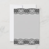 繊細でレースのようRSVP（灰色） 出欠カード (裏面)