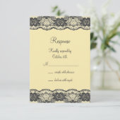 繊細でレースのようRSVP（黄色） 出欠カード (スタンド正面)