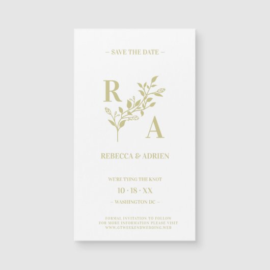 繊細でロマンチックなフローラ結婚リースのイニシャル (正面)