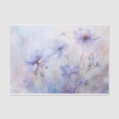 繊細で優雅な紫のアネモネの花のデコパージュ 薄葉紙 (正面)