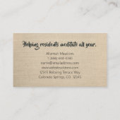 繊細で平和なヨガ先生名刺 名刺 (裏面)