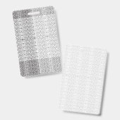 繊細で繰り返されるライトグレーの花のパターン バッジ (正面＆裏面)