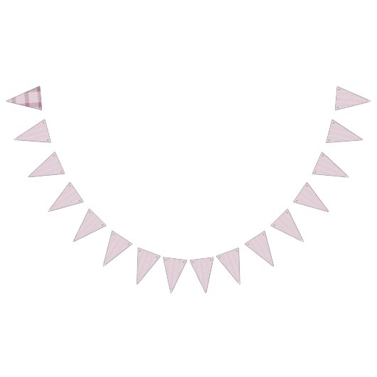 繊細で繰り返し、軽いピンクと淡いブルーのパット バンティングフラッグ (全)