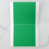 繊細で複雑な模様の緑のシダ カード (内部)