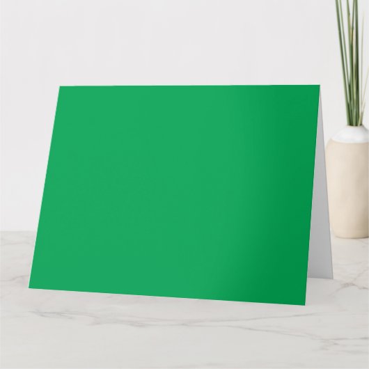 繊細で複雑な模様の緑のシダ カード (正面)