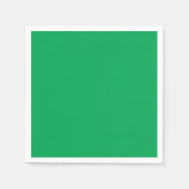 繊細で複雑な模様の緑のシダ スタンダードカクテルナプキン (正面)