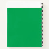 繊細で複雑な模様の緑のシダ ノートブック (裏面)