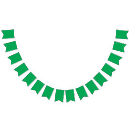 繊細で複雑な模様の緑のシダ バンティングフラッグ