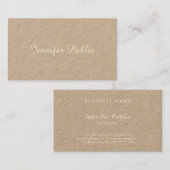 繊細で魅力的ユニークな手書きスクリプト 名刺 (正面/裏面)