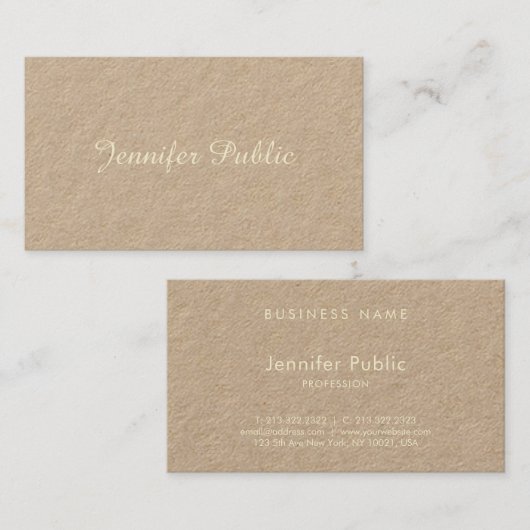 繊細で魅力的ユニークな手書きスクリプト 名刺 (正面/裏面)