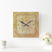 繊細なおとぎ話 スクエア壁時計 (ホーム)