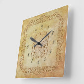 繊細なおとぎ話 スクエア壁時計 (傾斜)