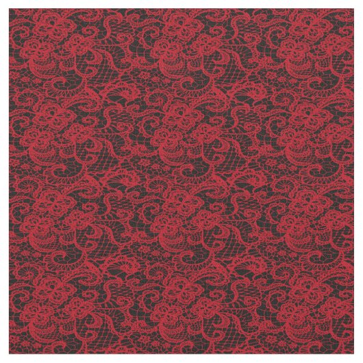 繊細なかわいらし赤いレース ファブリック (クローズアップ)