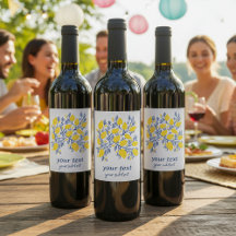 繊細なかわいらし青と黄色のレモンのつる植物