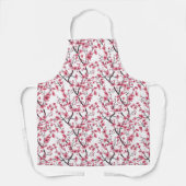 繊細なさくらんぼの花模様 エプロン (正面)