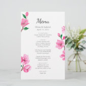 繊細なさくらんぼの花。春の結婚式メニュー (スタンド正面)