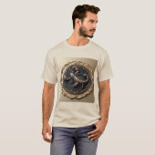 繊細なさそりデザインと装飾的なアクセント Tシャツ (正面フル)
